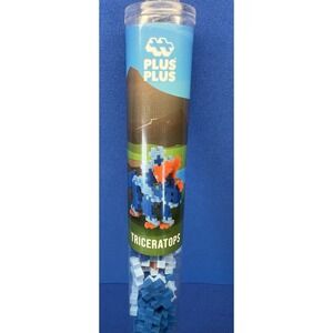Plus-Plus 70 Piece Tube of Blocks #04136 Mini Maker Tube‎ Triceratops